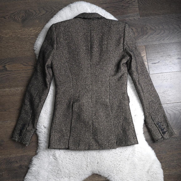 Smythe Metallic One Button Peaked Lapel Women's Blazer Jacket - Picture 10 of 11